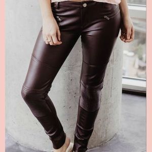 Kittenish Faux Leather Pants NWOT!